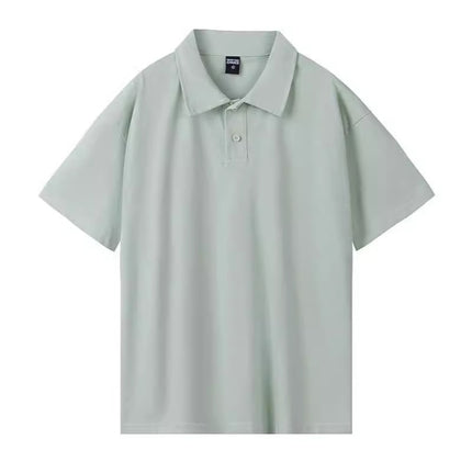 260 grams of heavy 32 double yarn cotton fashion lapel short sleeve POLO shirt men's and women's street trend can be customized