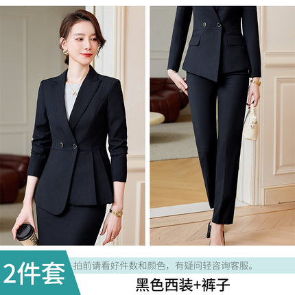 Suit suit women's spring and autumn fashion temperament goddess fan Gao end professional suit sales office workwear sales work clothes