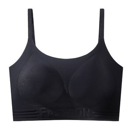 Seamless Liquid Foundation Underwear Women's Summer Thin Steel Ring-Free Invisible Bra Vest Beautiful Back Skin Color Bra
