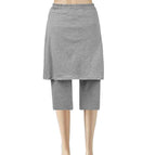 Gray front and back covered cropped pants / M 80 to 50kg