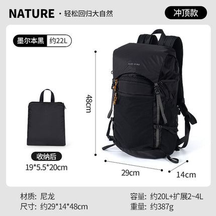 Outdoor Professional Waterproof Mountaineering Backpack Lightweight Foldable Large Capacity Flip-Top Bag Travel Hiking Backpack