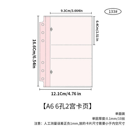 Frosted Translucent PP Band Binder Large A6 Hand Account Book Hard Shell Hand Account Notepad Envelope 6 Holes Folder