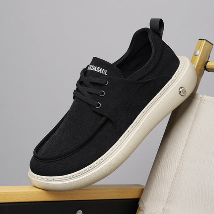 Men's Shoes 2025 Spring and Summer New Trendy Fashion Breathable Lightweight Soft Sole Thick Sole Versatile Slip-On Casual Cloth Shoes
