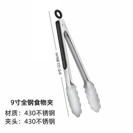 Cross-Border Silicone Clips, High Temperature Resistant Kitchen Anti-Scalding Barbecue Barbecue Clips, Food Clips, Household Stainless Steel Steak Clips