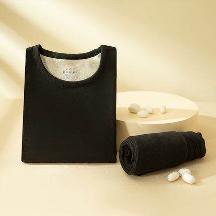 Cotton Wool Silk Derong Ab Side Men's and Women's Couple Thermal Underwear Set Heating Autumn Clothes and Pants Set Plus