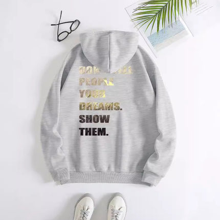 Fashion Joker Hoodie Back Letter Print