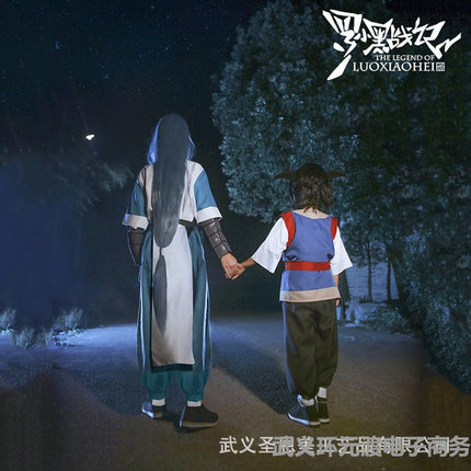 Luo Xiaohei Battle notes cos clothing anime cosplay clothing children's suit unlimited wig shoes full set ancient style men's shoes