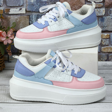 Korean-style Trendy New Thick-soled Fashionable Board Shoes Lace-up Casual sneaker Soft-soled Comfortable Outdoor Couple's Trendy Shoes