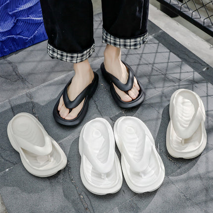 Flip-Flops Men's Non-Slip Flip-Flops Slippers with Soft Soles for Men's Summer Thick-Soled Slippers for Women's Cross-Border New Style
