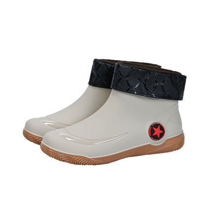 Fashion Short Rain Boots for Men and Women, Low-Cut Non-Slip Waterproof Shoes, Casual Shallow Rain Boots, Trendy Shoes, Flat Rubber Shoes Wholesale