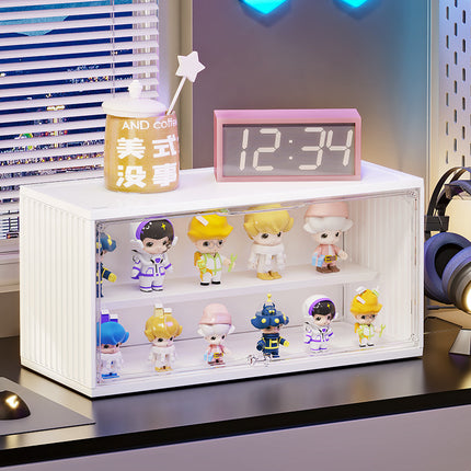 High-definition transparent container container style hand-held toy partition storage box two-dimensional animation peripheral dust rack
