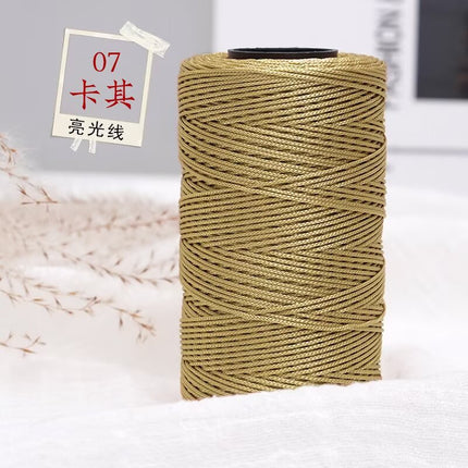 Bright Silk Thread 1mm Thin Thread for Crocheting Bouquets, Bags, Shoes, Handmade 100g Factory Direct Wholesale Knitting Thread