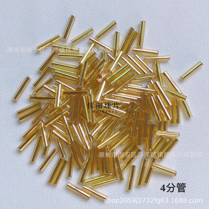 Silver filling series full set Golden Rice beads tube beads loose beads handmade diy jewelry hand sewing clothing accessories material