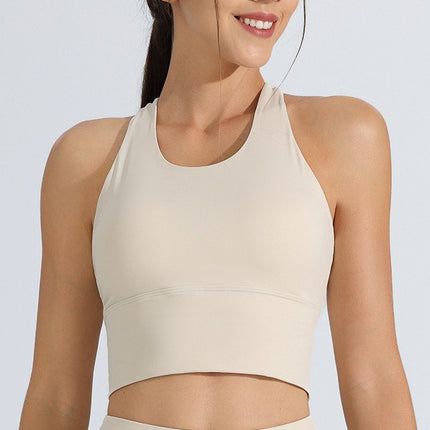 New Sports Underwear Women's Shockproof High Strength Running Fitness Yoga Suit One-piece Fixed Yoga Bra Vest