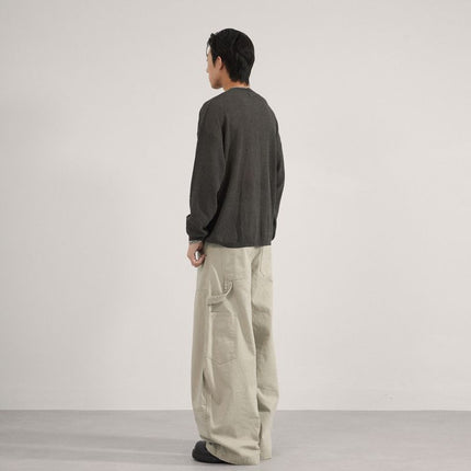 Jiamu American High Street Patchwork Multi-Pocket Baggy Unisex Versatile Scimitar Casual Pants Unisex Wide-Leg Loose
