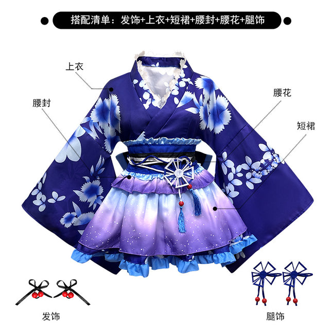All Employees Lovelive Summer Festival Yukata Awakening Real Ji Haiwei Fruit Kimono Exported to Japan Jile Jingwan House
