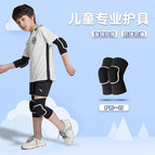 S [suitable for 4-7 years old and under 25kg ] / Sponge elbow pads black [thick sponge, anti-collision and anti-fall] one pair