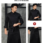 Black Top Long Sleeve Black TAL2009 Long Apron / M