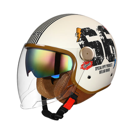 3c certified motorcycle helmet electric car helmet Harley universal battery car Four Seasons universal personality half helmet