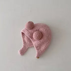 Pink-double ball ear hat / Recommended for 4 months to 3 years old