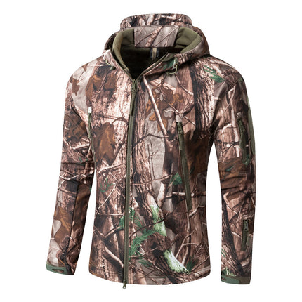 2026 Cross-Border Military Eagle Shark Skin Soft Shell Tactical Camouflage Jacket Men's Warm Breathable Wear-Resistant Military Fan Waterproof Jacket