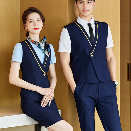 China Southern Airlines stewardess uniform professional suit female hotel front desk reception temperament work clothes flight attendant interview clothing summer