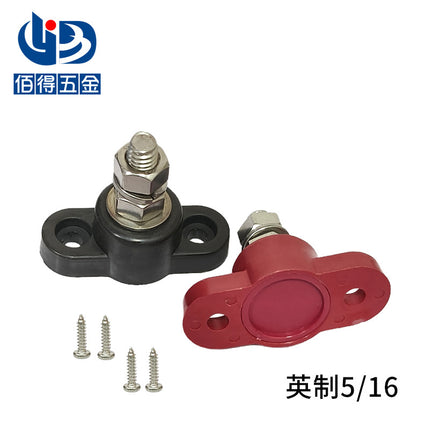 Inch single connection stud red and black pair of car saloon yacht battery modified connection post 3/8 5/16 1/4