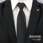 8cm-black fashion classic-zipper