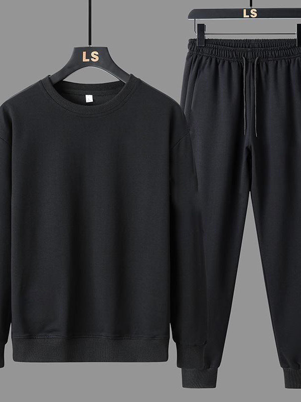 Spring and Autumn Men's Casual Sports suit Jacket Pants Crewneck Sweatshirt Long Sleeve Pants Sports suit Set