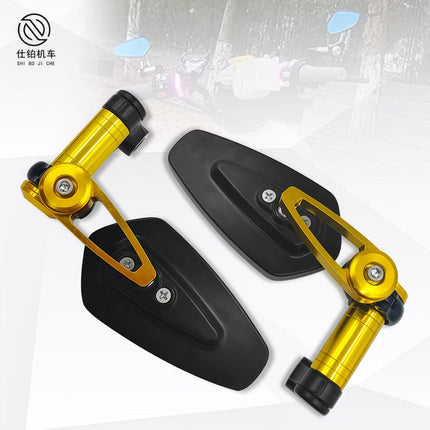 Motorcycle Off-Road Vehicle Modified Universal Folding Mirror Mount Reflective Mirror Cnc Aluminum Alloy Rearview Mirror