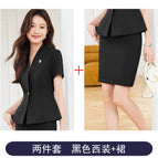 Black jacket + skirt / S
