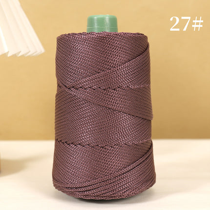 Lightweight Ice Silk Thread for Weaving Hats, Ice Linen Thread for Hand Knitting DIY Crochet Bags, Cushions, Blankets, Hollow Shiny Thick Yarn