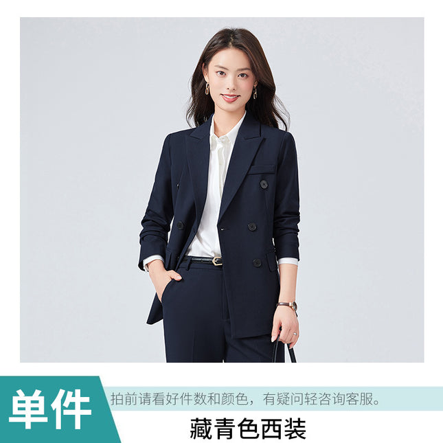 High-end Suit suit Women's Spring and Autumn Senior Sense Interview Dress Professional Temperament Goddess Fan Hotel Manager Work Clothes