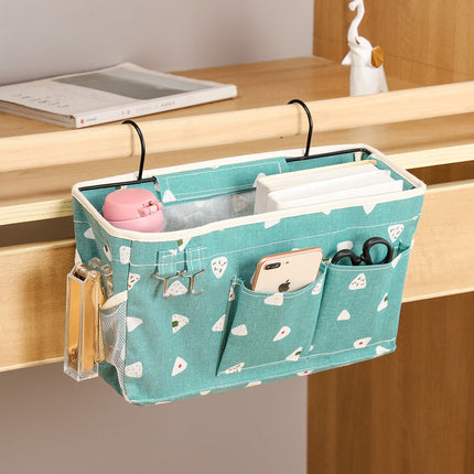 Student Dormitory Storage Bag with Bedside Hooks, Multifunctional Dormitory Storage, Multi-Pocket Wall-Mounted Storage Bag