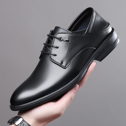 Casual Leather Shoes for Men, Genuine Leather British Style Men's Shoes, Versatile and Trendy 2025 New Spring and Autumn Men's Business Formal Leather Shoes