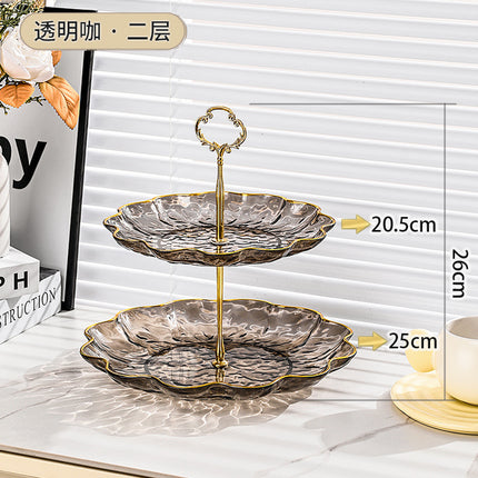 Fruit plate living room home coffee table multi-layer afternoon tea dessert cake plate dessert front desk display shelf light luxury