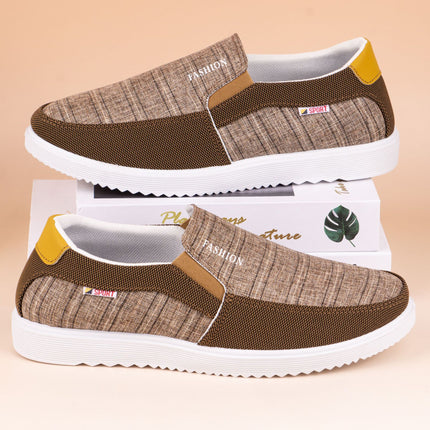 Men's Shoes Autumn Breathable Old Beijing Cloth Shoes Men's Casual Lazy One-Step Low-Top Canvas Shoes All-Match Board Shoes