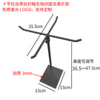 Cross round branch black paint