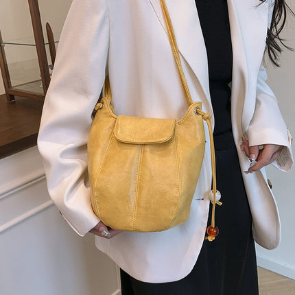 Niche Design Bags for Women 2025 Spring and Summer New Fashion High-End Bucket Bag Simple Casual One-Shoulder Cross-Body Bag for Women