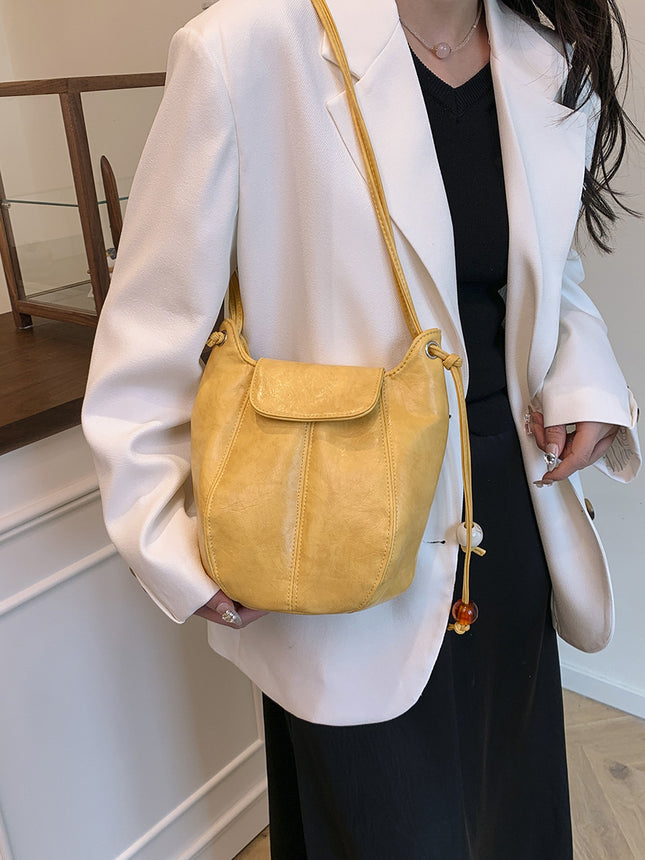 Niche Design Bags for Women 2025 Spring and Summer New Fashion High-End Bucket Bag Simple Casual One-Shoulder Cross-Body Bag for Women