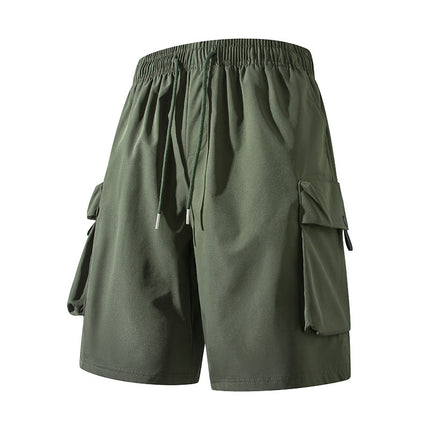 Cross-Border Summer Thin Men's Cargo Shorts Breathable Outdoor Sports Running Fitness Loose Casual Five-Point Pants
