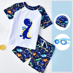 White dinosaur [clothes, pants + swimming goggles] / 110 [xl recommended height 100-110]