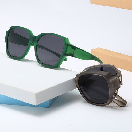 New Folding Large Frame Polarizing Kit Personalized Driving Women Driving Men Fishing Sunglasses Wear Sunglasses