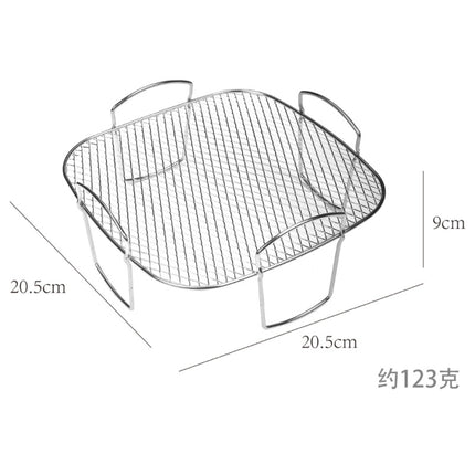 Special BBQ Grill for Air Fryer Toast Rack Steaming Rack 304 Stainless Steel Double Layer Skewers Rack
