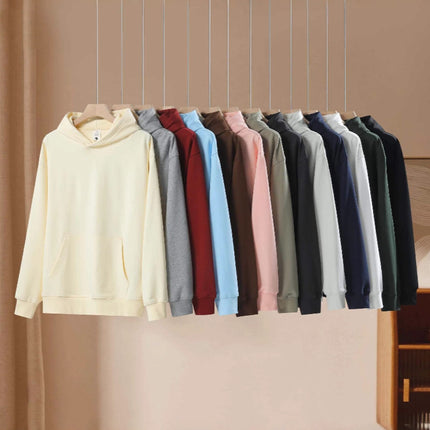 New Style Couple's Loose-Fitting Round-Neck Hooded Sweatshirt, Long-Sleeved Sweatshirt, Heavyweight Pure Cotton 400g Hoodie with Printed Logo