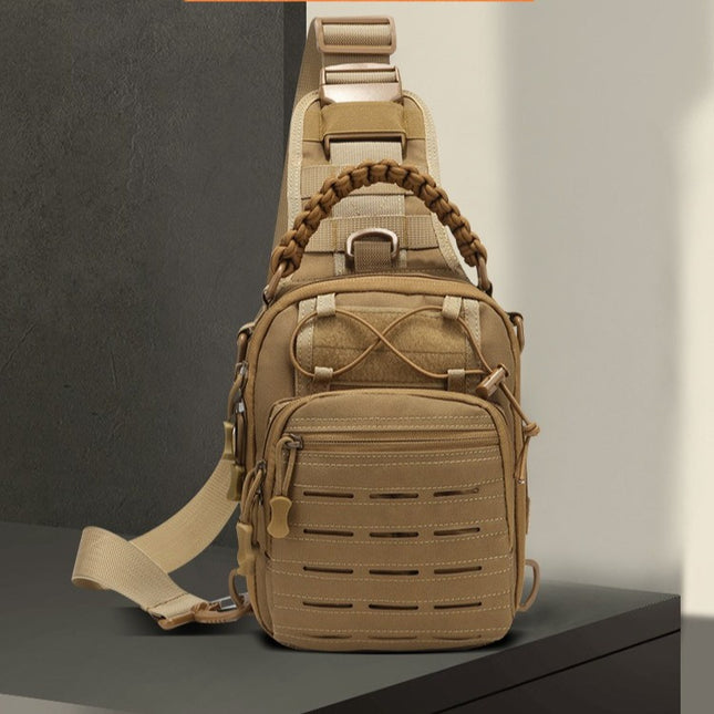 Explosive Outdoor Tactical Chest Bag Multifunctional Waterproof Camping Chest Bag Men's and Women's Shoulder Bag Crossbody Bag Mountain Climbing Fishing Bag