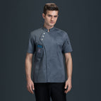 Gray [short sleeves] three buttons / XL/175