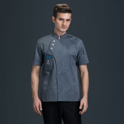 Chef's Clothes Short-sleeved Men's and Women's Restaurant Long-sleeved Autumn and Winter Kitchen Western-style Baking Cake Shop Chef's Work Clothes