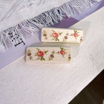 Ins Blogger Same Style Triangle Square Irregular Hairpin Spring and Summer Niche Retro All-match Flower Side Clip