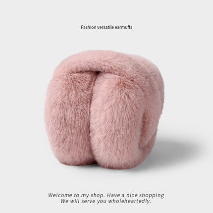 Winter Plush Warm Earmuffs for Women, Autumn and Winter Ear Warmers, Foldable Ear Covers for Cycling, Cold-Proof Ear Covers, Ear Protectors